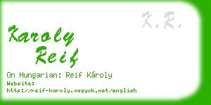 karoly reif business card